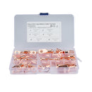 42 PCS Wire Terminals Connector Cable Lugs AWG T2 Copper Heavy-duty Cold-pressed Battery Cable Ends