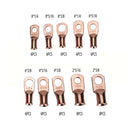 64 PCS Wire Terminals Connector Cable Lugs AWG T2 Copper Heavy-duty Cold-pressed Battery Cable Ends