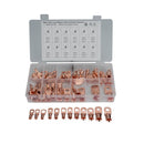 60 PCS Wire Terminals Connector Cable Lugs AWG T2 Copper Heavy-duty Cold-pressed Battery Cable Ends