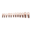 60 PCS Wire Terminals Connector Cable Lugs AWG T2 Copper Heavy-duty Cold-pressed Battery Cable Ends