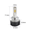 2 PCS P18 H7 DC11-30V 52W 6500K 6500LM Car LED Headlight Lamps