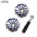 24 PCS 6mm Tire Patches + 1 Tire Repair Stitcher for Auto Car Motorcycle Bike Bicycle Scooter