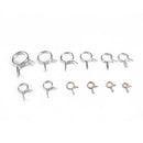 285 PCS Double Wire Spring Tube Clamp Water Pipe Clamps, Size: 5-18mm