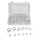 100 PCS Double Wire Spring Tube Clamp Water Pipe Clamps, Size: 7-24mm
