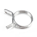 100 PCS Double Wire Spring Tube Clamp Water Pipe Clamps, Size: 7-24mm