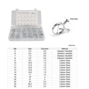 100 PCS Double Wire Spring Tube Clamp Water Pipe Clamps, Size: 7-24mm