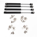 4 Sets N22.5lb Hydraulic Shocks Gas Strut Gas Spring Lid Support for RV / Trailer(Black)