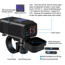 Universal Car Super Quick Dual Port USB Charger Power Outlet Adapter with LED Digital Voltmeter(Blue Light)