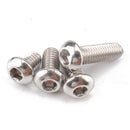 130 PCS 304 Stainless Steel Screws and Nuts M6 Hex Socket Head Cap Screws Gasket Wrench Assortment Set Kit