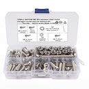 130 PCS 304 Stainless Steel Screws and Nuts M6 Hex Socket Head Cap Screws Gasket Wrench Assortment Set Kit