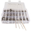 520 PCS 304 Stainless Steel Screws and Nuts M3 M4 M5 M6 Hex Socket Head Cap Screws Gasket Wrench Assortment Set Kit