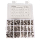 520 PCS 304 Stainless Steel Screws and Nuts M3 M4 M5 M6 Hex Socket Head Cap Screws Gasket Wrench Assortment Set Kit