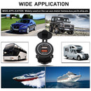Universal Car QC3.0 Dual Port USB Charger Power Outlet Adapter 5V 2.4A IP66 with 60cm Cable(Red Light)