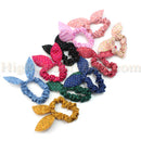 10 Pcs Cute Women Girls Rabbit Ear Hair Bow Tie Bands Ponytail Holder Mix Hot