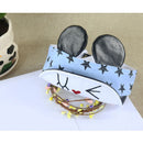 Unisex Empty Top Hat Summer Cute Ears Visor Sun Plaid Printed Baseball Caps