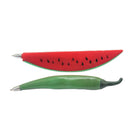 2x Fruit Vegetable Sharped Ball Point Pen Refrigerator Megnet Kits Student