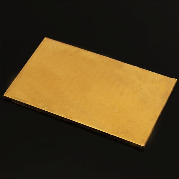 3mmx60mmx100mm Brass Sheet Plate Industry DIY Experiment Sheet