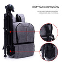 Multi-functional Waterproof Nylon Shoulder Backpack Padded Shockproof Camera Case Bag for Nikon Canon DSLR Cameras(Blue)