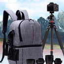 Multi-functional Waterproof Nylon Shoulder Backpack Padded Shockproof Camera Case Bag for Nikon Canon DSLR Cameras(Black)