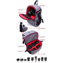 Multi-functional Waterproof Nylon Shoulder Backpack Padded Shockproof Camera Case Bag for Nikon Canon DSLR Cameras(Black)