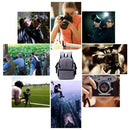 Multi-functional Waterproof Nylon Shoulder Backpack Padded Shockproof Camera Case Bag for Nikon Canon DSLR Cameras(Grey)