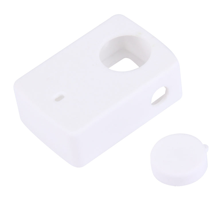 For Xiaomi Xiaoyi Yi II Sport Action Camera Silicone Housing Protective Case Cover Shell(White)