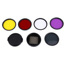 6 in 1 Proffesional 58mm Lens Filter(CPL + UV + Red + Yellow + Purple) & Waterproof Housing Case Adapter Ring for GoPro HERO4 / 3+ & Xiaomi Xiaoyi Yi II 4K & SJCAM SJ5000 Sport Action Camera