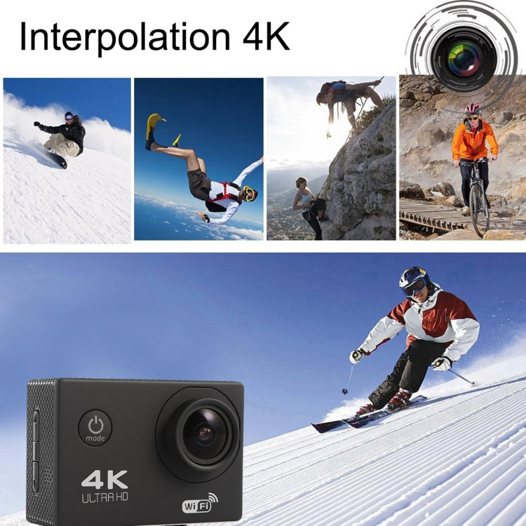 F60 2.0 inch Screen 170 Degrees Wide Angle WiFi Sport Action Camera Camcorder with Waterproof Housing Case, Support 64GB Micro SD Card(Black)