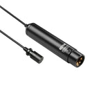 BOYA BY-M8OD Upgrade Version Professional Clip-On XLR Connector Lavalier Omni-directional Broadcast Condenser Microphone(Black)