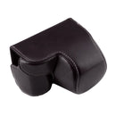Full Body Camera PU Leather Case Bag with Strap for Sony A6000 / A6300 / Nex 6(Black)