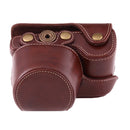 Full Body Camera PU Leather Case Bag with Strap for Sony A6000 / A6300 / Nex 6(Coffee)