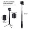 Anti-skid Extendable Self-portrait Handheld Diving Telescopic Monopod Holder Set with Phone Remote Controller & Tripod & Phone Holder for GoPro & Xiaoyi Camera & Smartphones, Full Length Max: about 1m(Black)