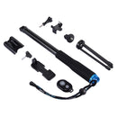 Anti-skid Extendable Self-portrait Handheld Diving Telescopic Monopod Holder Set with Phone Remote Controller & Tripod & Phone Holder for GoPro & Xiaoyi Camera & Smartphones, Full Length Max: about 1m(Blue)