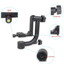 YELANGU Horizontal 360 Degree Gimbal Tripod Head for Home DV and SLR Cameras(Black)