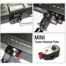 Mini Quick Release Plate for LCD Monitor Magic Arm LED light Camera Camcorder Rig(Black)