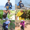 CADEN Triangle Shape Tscope Sling Shoulder Cross Digital Camera Bags Case Soft Bag with Rain Cover for Canon Nikon Sony K1, Size: 36*31*15cm(Black)