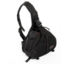 CADEN Triangle Shape Tscope Sling Shoulder Cross Digital Camera Bags Case Soft Bag with Rain Cover for Canon Nikon Sony K1, Size: 36*31*15cm(Black)
