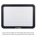 YELANGU YLG0504B 204 LEDs 1000LM 3300-5600K No Polar Dimmable Studio Light Video & Photo Light for Canon, Nikon, DSLR Cameras