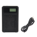 Digital LCD Display Battery Charger with USB Port for Sony NP-FZ100 Battery, Compatible with Sony A9 (ILCE-9)