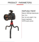Mini Octopus Flexible Tripod Holder with Phone Clamp for iPhone, Galaxy, Huawei, GoPro HERO10 Black / HERO9 Black / HERO8 Black /7 /6 /5 /5 Session /4 Session /4 /3+ /3 /2 /1, Xiaoyi and Other Action Cameras