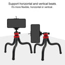 Mini Octopus Flexible Tripod Holder with Phone Clamp for iPhone, Galaxy, Huawei, GoPro HERO10 Black / HERO9 Black / HERO8 Black /7 /6 /5 /5 Session /4 Session /4 /3+ /3 /2 /1, Xiaoyi and Other Action Cameras