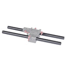 2 PCS WARAXE 2637 Diameter 15mm Length 200mm Aluminum Alloy Rods for 15mm Rod Rail Support System(Black)