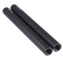 2 PCS WARAXE 2637 Diameter 15mm Length 200mm Aluminum Alloy Rods for 15mm Rod Rail Support System(Black)