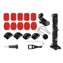 Cycling Helmet Adhesive Multi-Joint Arm Fixed Mount Set with J-Hook Buckle Mount & Screw for DJI Osmo Action, GoPro HERO9 Black / HERO8 Black /7 /6 /5 /5 Session /4 Session /4 /3+ /3 /2 /1, Xiaoyi and Other Action Cameras