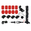 Cycling Helmet Adhesive Multi-Joint Arm Fixed Mount Set with J-Hook Buckle Mount & Adapter & Screw for DJI Osmo Action, GoPro HERO9 Black / HERO8 Black /7 /6 /5 /5 Session /4 Session /4 /3+ /3 /2 /1, Xiaoyi and Other Action Cameras