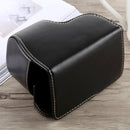 Full Body Camera PU Leather Case Bag with Strap for Sony A6300(Black)