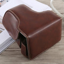 Full Body Camera PU Leather Case Bag with Strap for Fujifilm X-A5 (Coffee)