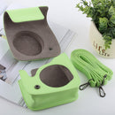 Retro Style Full Body Camera PU Leather Case Bag with Strap for FUJIFILM instax mini 9 / mini 8+ / mini 8(Green)