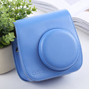 Retro Style Full Body Camera PU Leather Case Bag with Strap for FUJIFILM instax mini 9 / mini 8+ / mini 8(Blue)