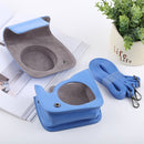 Retro Style Full Body Camera PU Leather Case Bag with Strap for FUJIFILM instax mini 9 / mini 8+ / mini 8(Blue)